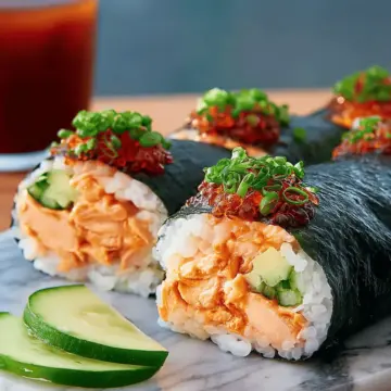 Spicy Salmon Sushi Roll-Ups