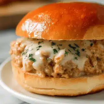 Chicken Alfredo Sloppy Joes