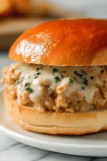 Chicken Alfredo Sloppy Joes