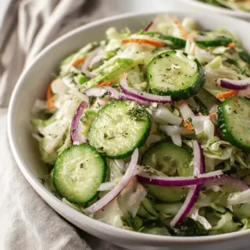 Easy Cabbage Cucumber Salad Recipe (So Crunchy!)