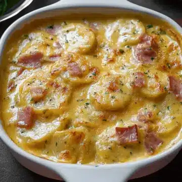 Ham and Potatoes Au Gratin