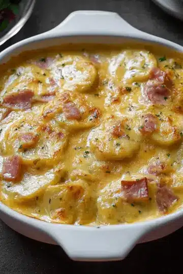 Ham and Potatoes Au Gratin
