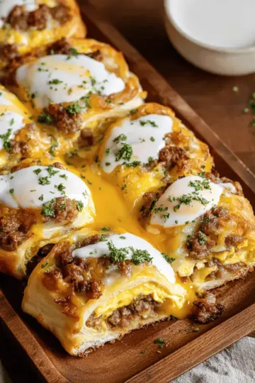 Sausage Egg and Cheese Breakfast Rolls