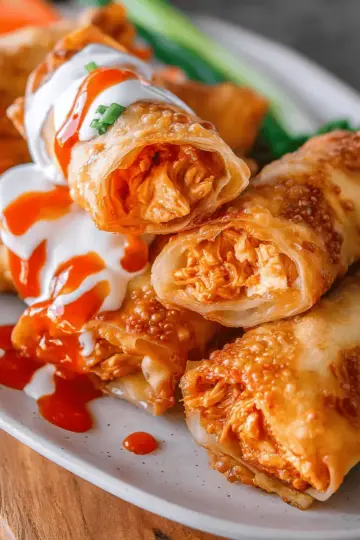 Buffalo Chicken Egg Rolls