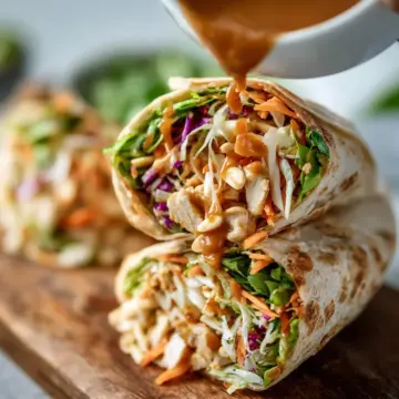 Peanut Chicken Wraps