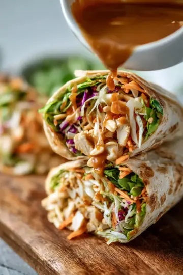 Peanut Chicken Wraps