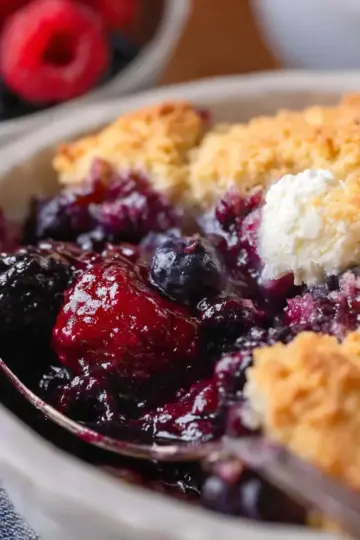 Triple Berry Cobbler {Positively the Best Cobbler Topping Ever}