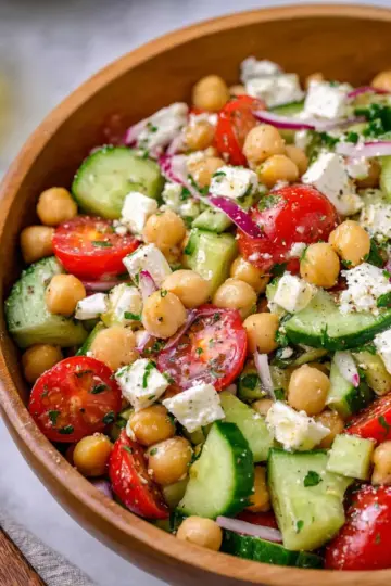 Easy Chickpea Feta Salad