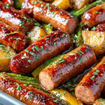 Sheet Pan Honey Garlic Sausage Recipe
