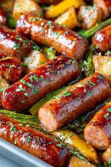 Sheet Pan Honey Garlic Sausage Recipe