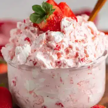 Easy Strawberry Fluff Salad Recipe with Jello Mix