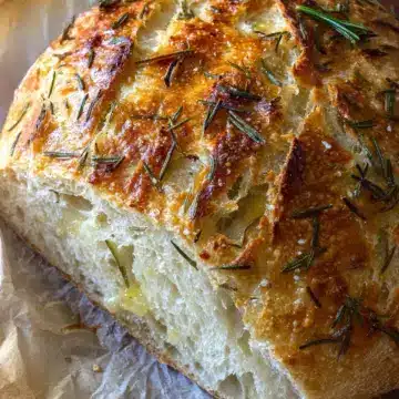 Rosemary and Roasted Garlic Artisan Bread