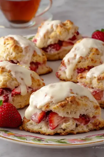 Strawberry Lemon Cream Scones