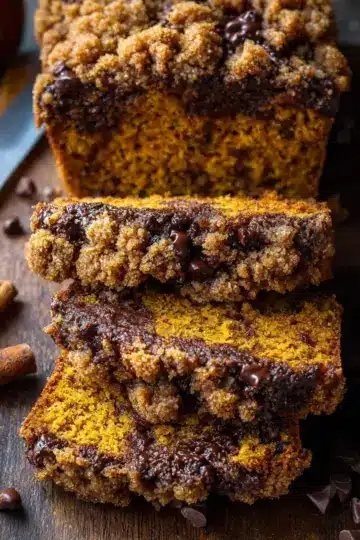 Pumpkin Chocolate Chip Streusel Bread