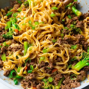 Mongolian Ground Beef Noodles