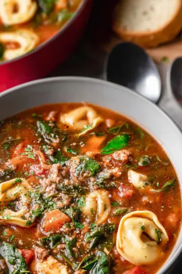 Sausage Tortellini Soup Spinach