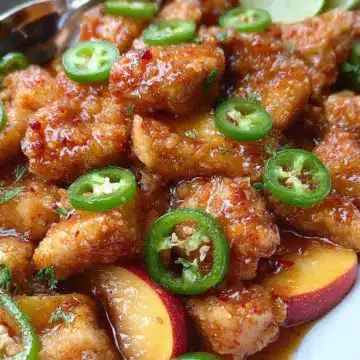 Jalapeño Peach Chicken Bites