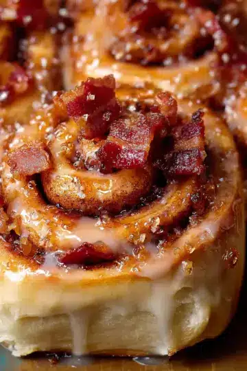 Bourbon Maple Bacon Cinnamon Rolls