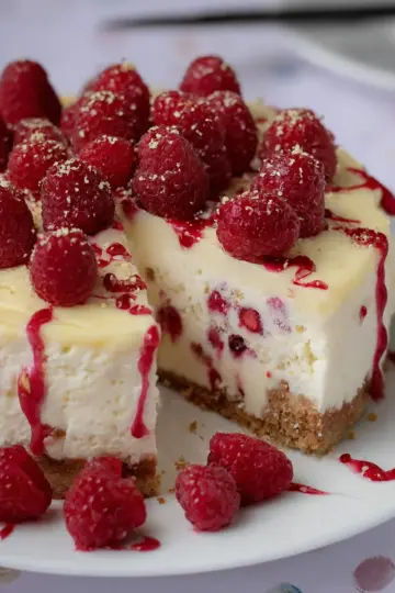 White Chocolate & Raspberry Cheesecake