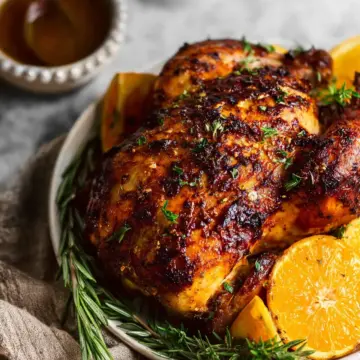 Honey Orange Roasted Chicken Recipe (Whole Chicken)