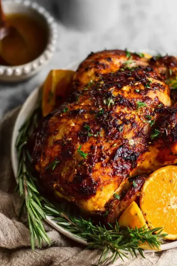 Honey Orange Roasted Chicken Recipe (Whole Chicken)