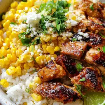 Street Corn Chicken Rice Bowl