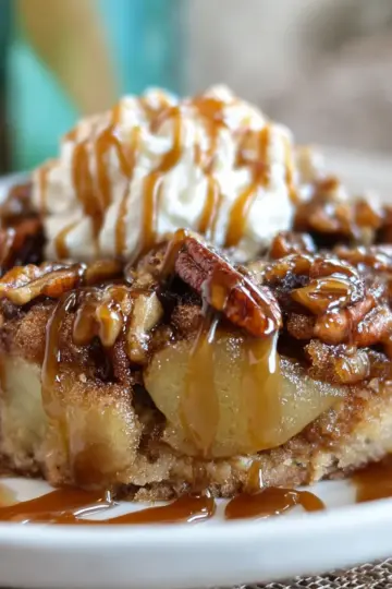 Caramel Apple Pecan Cobbler