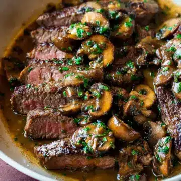 Steak Marsala with Mushrooms
