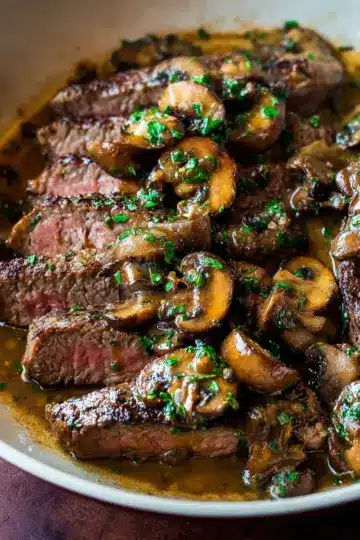 Steak Marsala with Mushrooms