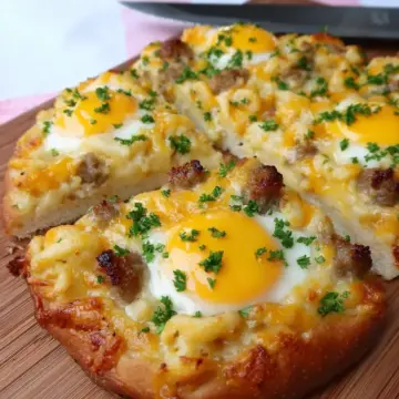 Biscuits and Sausage Gravy Breakfast Pizza