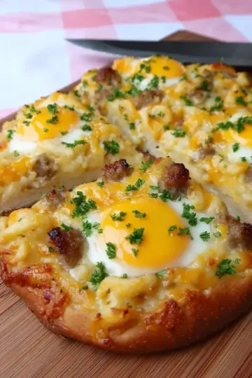 Biscuits and Sausage Gravy Breakfast Pizza