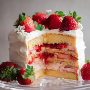 Strawberry Vanilla Cake