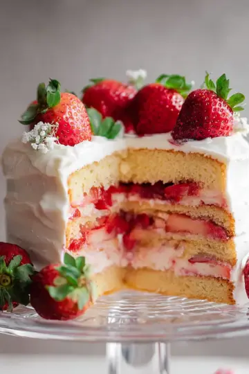 Strawberry Vanilla Cake