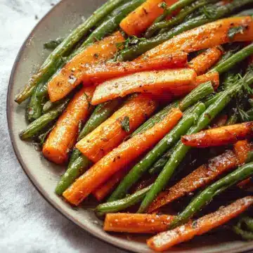Roasted Green Beans and Carrots
