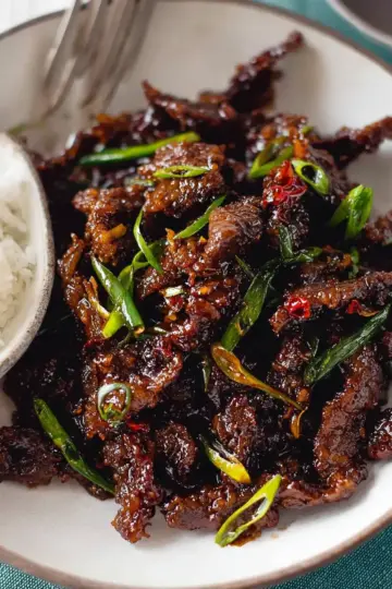 Crispy Sticky Mongolian Beef