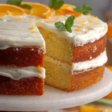 Fresh Orange Cake with Cream Cheese Frosting