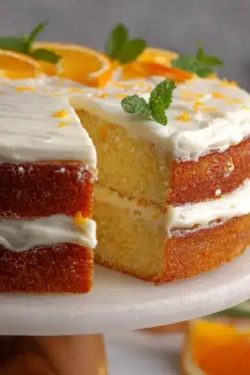 Fresh Orange Cake with Cream Cheese Frosting