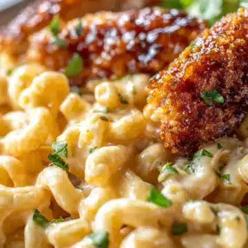 Copycat Applebee’s Honey Pepper Chicken Mac and Cheese