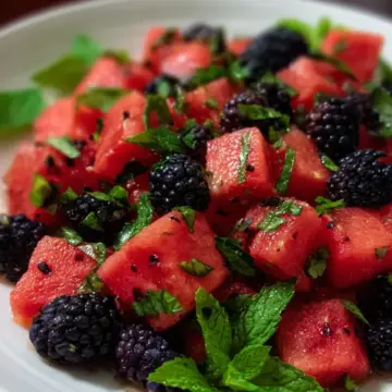Balsamic Watermelon & Blackberry Salad