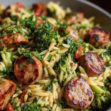 Chicken Sausage Broccoli Orzo