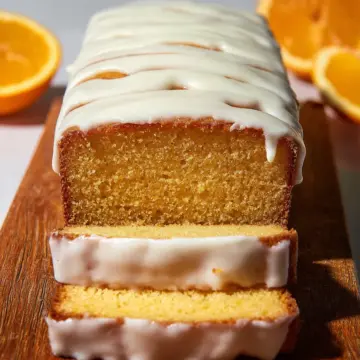 Orange Pound Cake with Vanilla Icing
