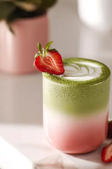Strawberry Matcha Latte