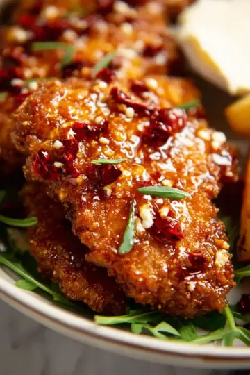 Crispy Hot Honey Feta Chicken