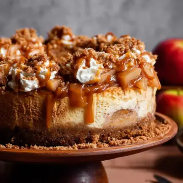 salted caramel apple pie cheesecake