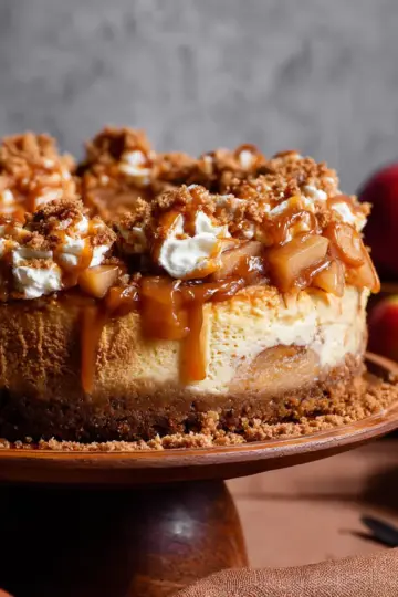 salted caramel apple pie cheesecake