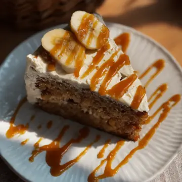 Salted Caramel Banana Cake