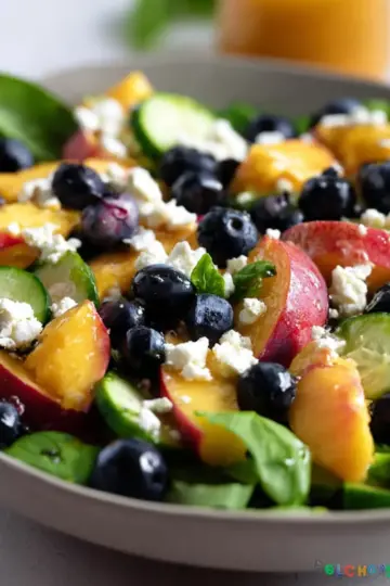 Blueberry Peach Feta Salad