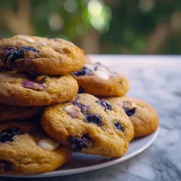 Blueberry, Lemon and White Chocolate Cookies