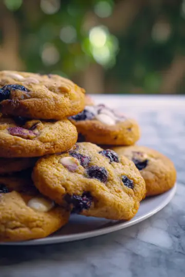 Blueberry, Lemon and White Chocolate Cookies