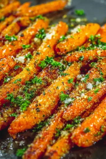 Garlic Parmesan Roasted Carrots